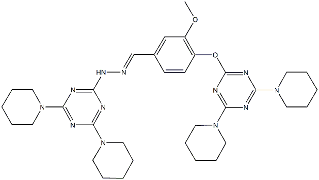 4-{[4,6-di(1-piperidinyl)-1,3,5-triazin-2-yl]oxy}-3-methoxybenzaldehyde [4,6-di(1-piperidinyl)-1,3,5-triazin-2-yl]hydrazone,292169-61-0,结构式