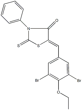 292171-89-2 5-(3,5-dibromo-4-ethoxybenzylidene)-3-phenyl-2-thioxo-1,3-thiazolidin-4-one
