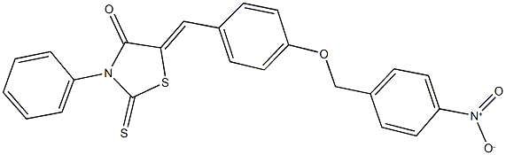 5-[4-({4-nitrobenzyl}oxy)benzylidene]-3-phenyl-2-thioxo-1,3-thiazolidin-4-one|