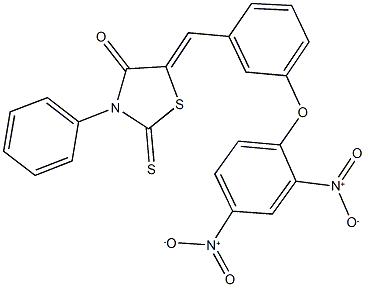 292172-08-8 5-(3-{2,4-dinitrophenoxy}benzylidene)-3-phenyl-2-thioxo-1,3-thiazolidin-4-one