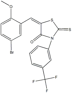 5-(5-bromo-2-methoxybenzylidene)-2-thioxo-3-[3-(trifluoromethyl)phenyl]-1,3-thiazolidin-4-one,292173-71-8,结构式