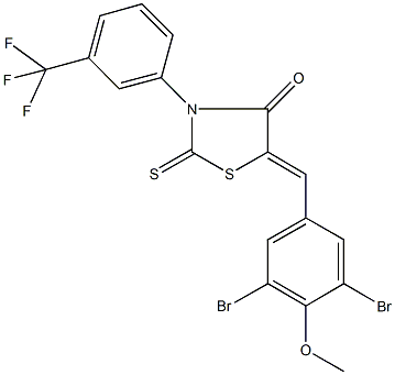 292173-81-0 5-(3,5-dibromo-4-methoxybenzylidene)-2-thioxo-3-[3-(trifluoromethyl)phenyl]-1,3-thiazolidin-4-one