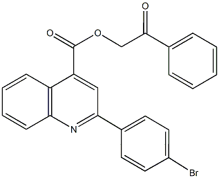 2-oxo-2-phenylethyl 2-(4-bromophenyl)-4-quinolinecarboxylate Structure