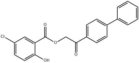 2-[1,1'-biphenyl]-4-yl-2-oxoethyl 5-chloro-2-hydroxybenzoate Structure