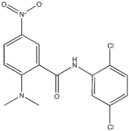 N-(2,5-dichlorophenyl)-2-(dimethylamino)-5-nitrobenzamide 化学構造式