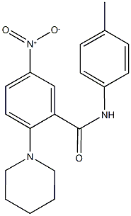 5-nitro-N-(4-methylphenyl)-2-(1-piperidinyl)benzamide|