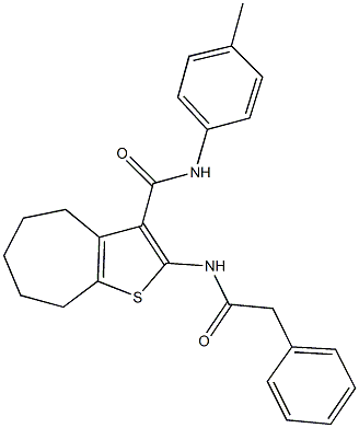 292639-91-9 N-(4-methylphenyl)-2-[(phenylacetyl)amino]-5,6,7,8-tetrahydro-4H-cyclohepta[b]thiophene-3-carboxamide