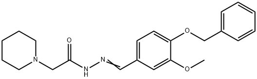 N'-[4-(benzyloxy)-3-methoxybenzylidene]-2-(1-piperidinyl)acetohydrazide|