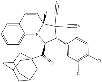 1-(1-adamantylcarbonyl)-2-(3,4-dichlorophenyl)-1,2-dihydropyrrolo[1,2-a]quinoline-3,3(3aH)-dicarbonitrile Structure
