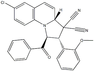 1-benzoyl-7-chloro-2-(2-methoxyphenyl)-1,2-dihydropyrrolo[1,2-a]quinoline-3,3(3aH)-dicarbonitrile,293293-74-0,结构式