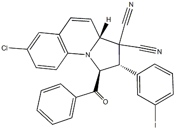 1-benzoyl-7-chloro-2-(3-iodophenyl)-1,2-dihydropyrrolo[1,2-a]quinoline-3,3(3aH)-dicarbonitrile|