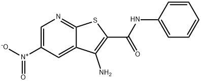 3-amino-5-nitro-N-phenylthieno[2,3-b]pyridine-2-carboxamide 结构式