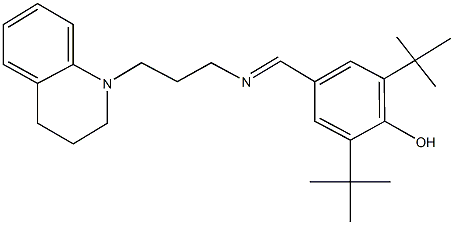 2,6-ditert-butyl-4-({[3-(3,4-dihydro-1(2H)-quinolinyl)propyl]imino}methyl)phenol|