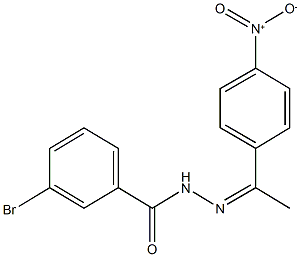 3-bromo-N'-(1-{4-nitrophenyl}ethylidene)benzohydrazide,293764-64-4,结构式