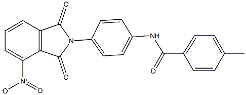 N-(4-{4-nitro-1,3-dioxo-1,3-dihydro-2H-isoindol-2-yl}phenyl)-4-methylbenzamide 化学構造式