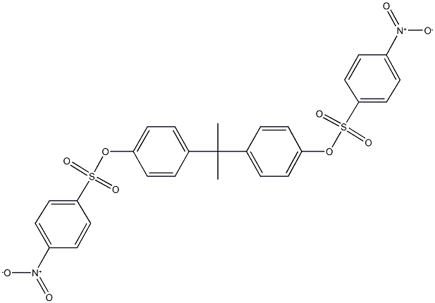 4-(1-{4-[({4-nitrophenyl}sulfonyl)oxy]phenyl}-1-methylethyl)phenyl 4-nitrobenzenesulfonate,294194-29-9,结构式