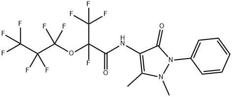 N-(1,5-dimethyl-3-oxo-2-phenyl-2,3-dihydro-1H-pyrazol-4-yl)-2,3,3,3-tetrafluoro-2-(1,1,2,2,3,3,3-heptafluoropropoxy)propanamide Structure