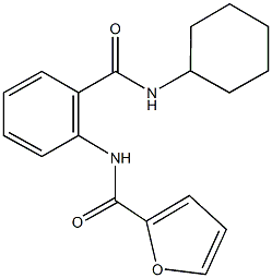 N-{2-[(cyclohexylamino)carbonyl]phenyl}-2-furamide Struktur