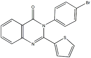 3-(4-bromophenyl)-2-(2-thienyl)-4(3H)-quinazolinone Structure