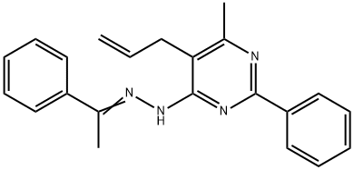 1-phenylethanone (5-allyl-6-methyl-2-phenyl-4-pyrimidinyl)hydrazone,294195-80-5,结构式