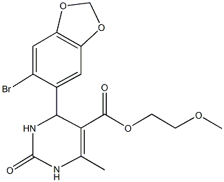 294197-75-4 2-methoxyethyl 4-(6-bromo-1,3-benzodioxol-5-yl)-6-methyl-2-oxo-1,2,3,4-tetrahydro-5-pyrimidinecarboxylate