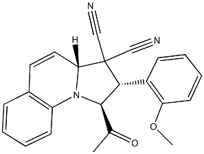 1-acetyl-2-(2-methoxyphenyl)-1,2-dihydropyrrolo[1,2-a]quinoline-3,3(3aH)-dicarbonitrile,294203-23-9,结构式