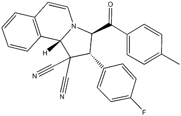 294203-28-4 2-(4-fluorophenyl)-3-(4-methylbenzoyl)-2,3-dihydropyrrolo[2,1-a]isoquinoline-1,1(10bH)-dicarbonitrile