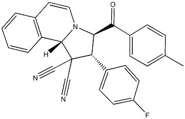 2-(4-fluorophenyl)-3-(4-methylbenzoyl)-2,3-dihydropyrrolo[2,1-a]isoquinoline-1,1(10bH)-dicarbonitrile Struktur