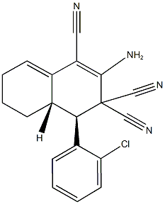 2-amino-4-(2-chlorophenyl)-4a,5,6,7-tetrahydro-1,3,3(4H)-naphthalenetricarbonitrile Structure