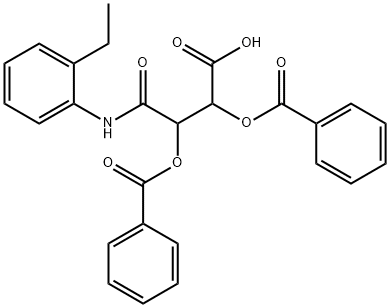 2,3-bis(benzoyloxy)-4-(2-ethylanilino)-4-oxobutanoic acid,294647-24-8,结构式