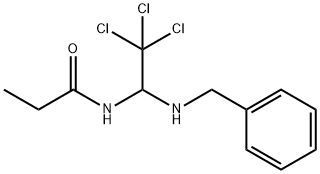 N-[1-(benzylamino)-2,2,2-trichloroethyl]propanamide Structure