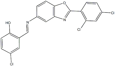 4-chloro-2-({[2-(2,4-dichlorophenyl)-1,3-benzoxazol-5-yl]imino}methyl)phenol,294649-83-5,结构式