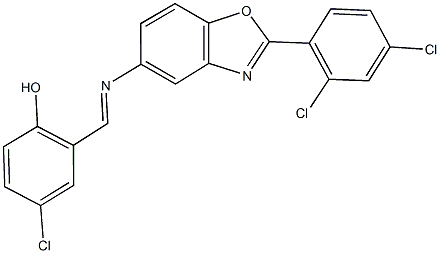 4-chloro-2-({[2-(2,4-dichlorophenyl)-1,3-benzoxazol-5-yl]imino}methyl)phenol|