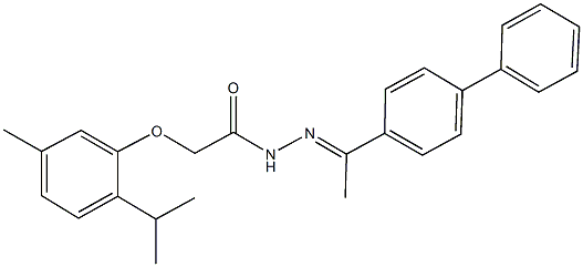 N'-(1-[1,1'-biphenyl]-4-ylethylidene)-2-(2-isopropyl-5-methylphenoxy)acetohydrazide 结构式