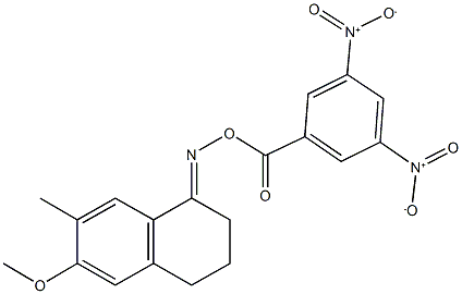 6-methoxy-7-methyl-3,4-dihydro-1(2H)-naphthalenone O-{3,5-bisnitrobenzoyl}oxime Structure