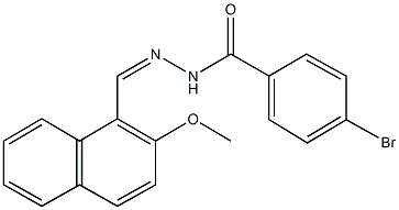4-bromo-N'-[(2-methoxy-1-naphthyl)methylene]benzohydrazide Structure