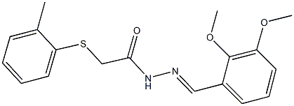 N'-(2,3-dimethoxybenzylidene)-2-[(2-methylphenyl)sulfanyl]acetohydrazide|