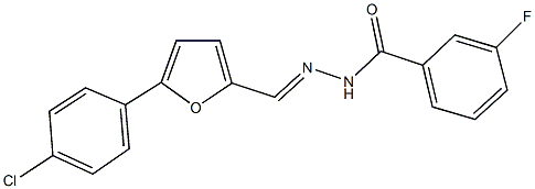 N'-{[5-(4-chlorophenyl)-2-furyl]methylene}-3-fluorobenzohydrazide,294653-11-5,结构式