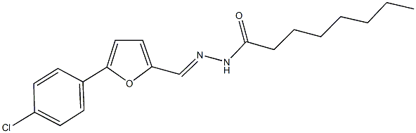 N'-{[5-(4-chlorophenyl)-2-furyl]methylene}octanohydrazide 化学構造式