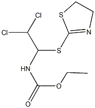 ethyl 2,2-dichloro-1-(4,5-dihydro-1,3-thiazol-2-ylsulfanyl)ethylcarbamate 结构式