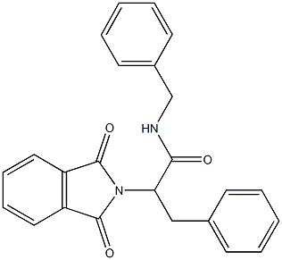 N-benzyl-2-(1,3-dioxo-1,3-dihydro-2H-isoindol-2-yl)-3-phenylpropanamide Structure