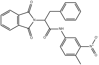 2-(1,3-dioxo-1,3-dihydro-2H-isoindol-2-yl)-N-{3-nitro-4-methylphenyl}-3-phenylpropanamide Structure