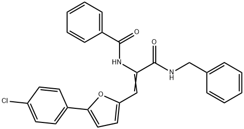 N-{1-[(benzylamino)carbonyl]-2-[5-(4-chlorophenyl)-2-furyl]vinyl}benzamide Structure