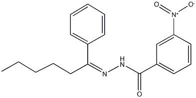 3-nitro-N'-(1-phenylhexylidene)benzohydrazide Structure