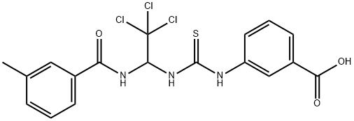 294658-08-5 3-{[({2,2,2-trichloro-1-[(3-methylbenzoyl)amino]ethyl}amino)carbothioyl]amino}benzoic acid