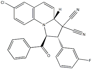 1-benzoyl-7-chloro-2-(3-fluorophenyl)-1,2-dihydropyrrolo[1,2-a]quinoline-3,3(3aH)-dicarbonitrile,294660-85-8,结构式