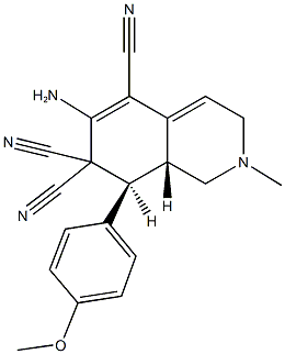 294663-15-3 6-amino-8-(4-methoxyphenyl)-2-methyl-2,3,8,8a-tetrahydro-5,7,7(1H)-isoquinolinetricarbonitrile