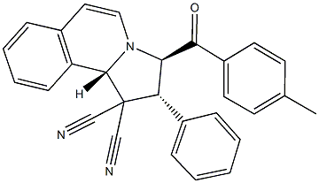 3-(4-methylbenzoyl)-2-phenyl-2,3-dihydropyrrolo[2,1-a]isoquinoline-1,1(10bH)-dicarbonitrile Struktur