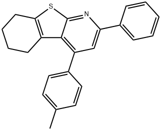 4-(4-methylphenyl)-2-phenyl-5,6,7,8-tetrahydro[1]benzothieno[2,3-b]pyridine,294668-07-8,结构式