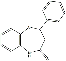 2-phenyl-2,3-dihydro-1,5-benzothiazepine-4(5H)-thione Struktur